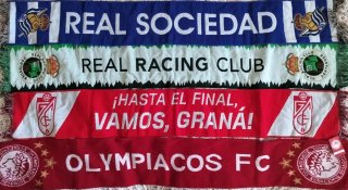 Sciarpe calcio Real Sociedad, Racing, Granada