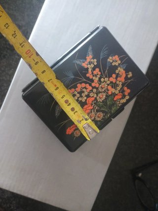 Portagioie cofanetto vintage Hong Kong floreale