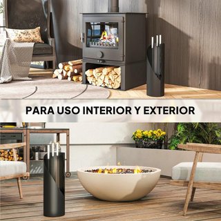 Juego de Utensilios para Chimenea de 4 Piezas