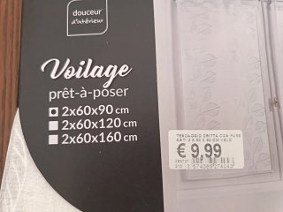Coppia Tende a Vetro 60x90 cm Douceur d'Intérieur