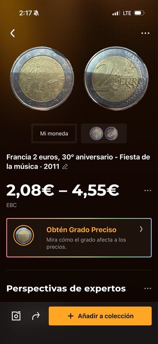 Moneda 2€ Francia 2011 Fiesta Música