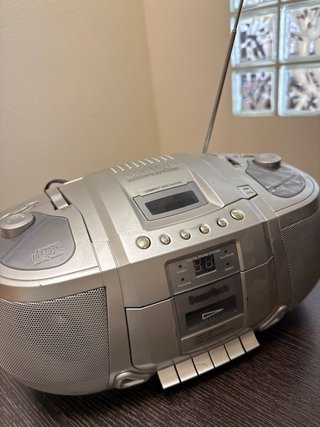 Radiocassette Vintage supertech Plata y Gris