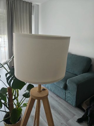 Lámpara de pie Ikea Lauters Madera tela