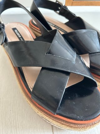 Sandalias de plataforma negras