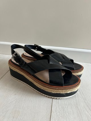Sandalias de plataforma negras