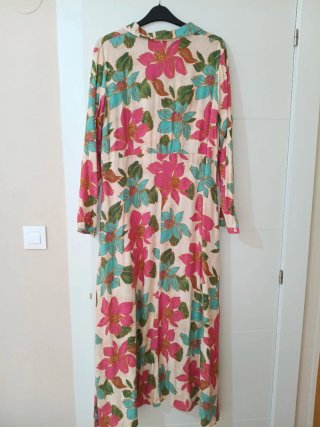 Vestido largo estampado floral