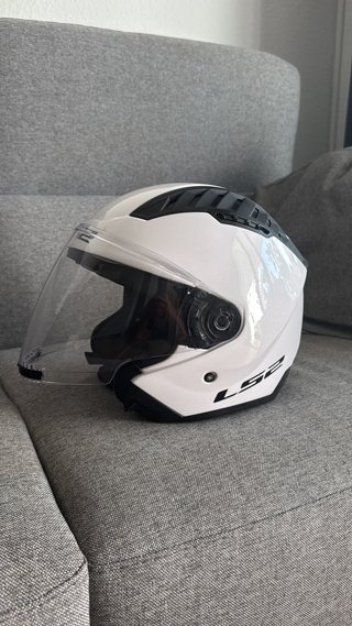 Casco Moto LS2 Blanco Talla XS