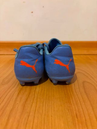 Zapatillas Fútbol Puma Azul Naranja