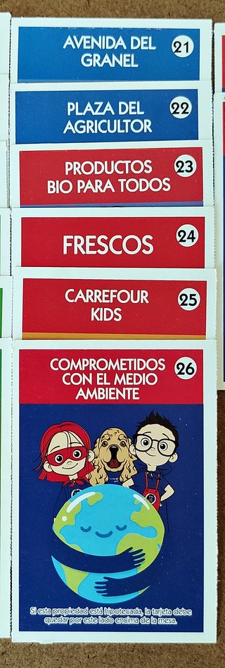 CARTAS CALLES MONOPOLY CARREFOUR
