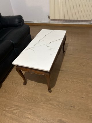 Mueble de salón madera y cristal