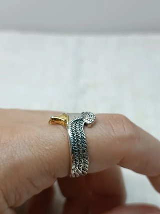 Anillo de plata 925 diseño de águila.