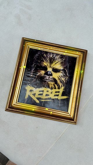 Quadro Star Wars Chewbecca Rebel con cornice