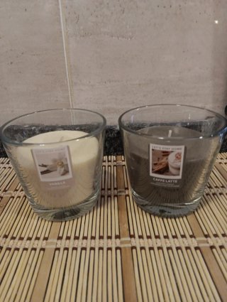 2 Velas Aromáticas Vainilla y Caffe Latte
