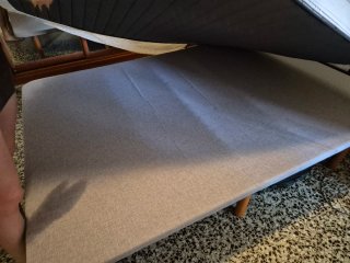 Estructura cama + cabecero metal/mader