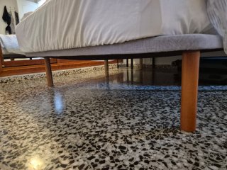 Estructura cama + cabecero metal/mader