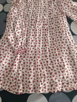 Zara Vestido Estampado Flores 4-5 Anos