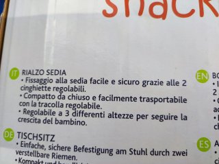 Chicco pocket snack rialzo sedia