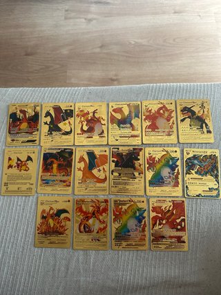 16 Cartas Pokémon Doradas Edición Limitada