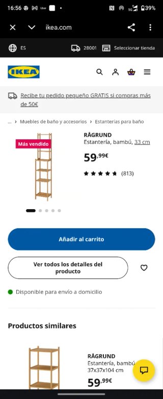Estantería Bambú Ikea Rägrund