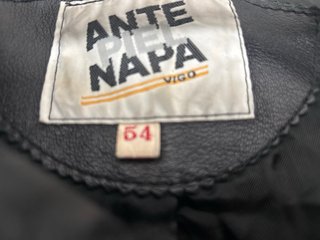 Chaqueta de Piel Negra ANTE Talla L