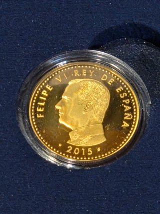 Moneda 100 Euros Oro IV Centenario El Quijote II