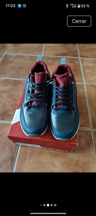 Zapatos Kickers Kevlor hombre azul/rojo