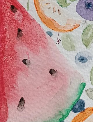 Biglietto acquerello fatto a mano