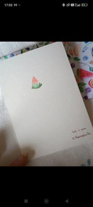 Biglietto acquerello fatto a mano