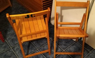 Sillas plegables de madera