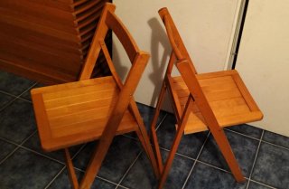 Sillas plegables de madera