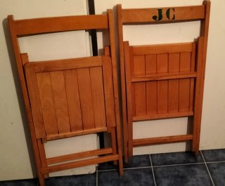 Sillas plegables de madera