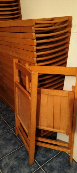 Sillas plegables de madera