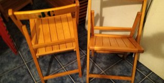 Sillas plegables de madera