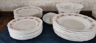 Vajilla Arcopal Flores Rosas