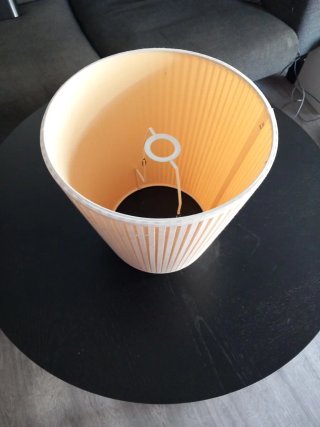 Pantalla lámpara beige plisada grande