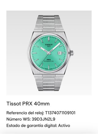 Tissot PRX Powermatic 80 40mm Esfera Verde