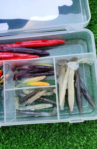 Caja de señuelos de pesca, Vinilos, Señuelos Pesca