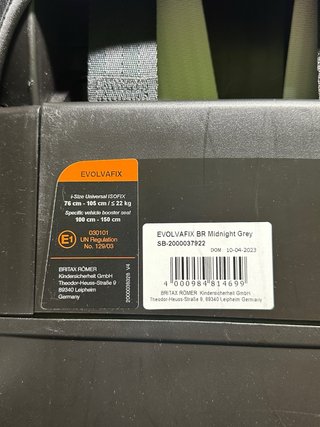 Silla Coche Britax Römer EVOLVAFIX ISOFIX