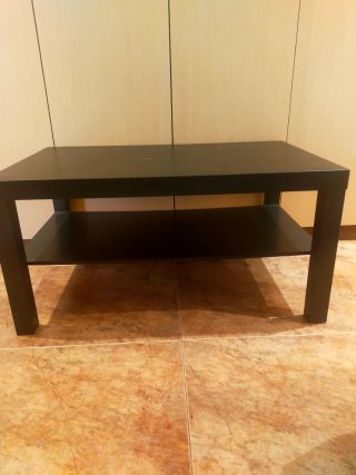 Mesa auxiliar negra madera
