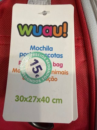 Mochila Porta Mascotas Transparente y Roja