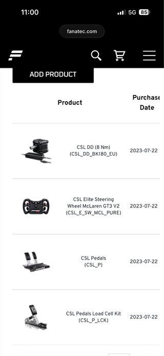 Volante Fanatec McLaren GT3 V2 PC/Xbox