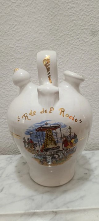 Cuadro y botijo Virgen del Rocío