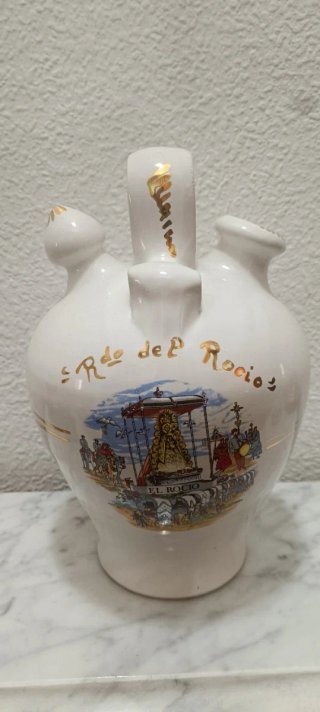 Cuadro y botijo Virgen del Rocío