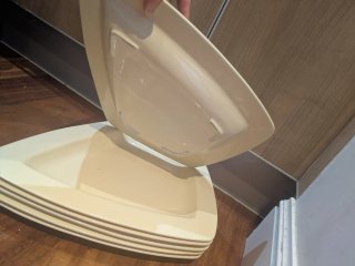 Juego de 6 platos grandes beige
