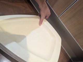 Juego de 6 platos grandes beige
