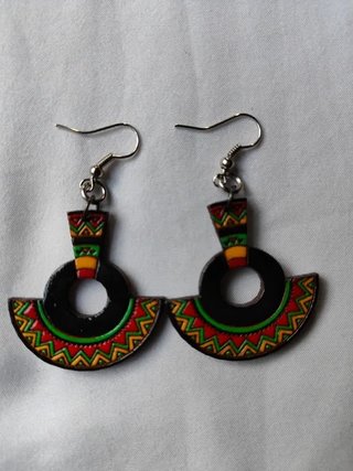 Pendientes Madera Pintados a Mano
