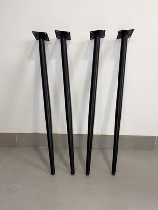 4 Patas metálicas negras de diseño para muebles