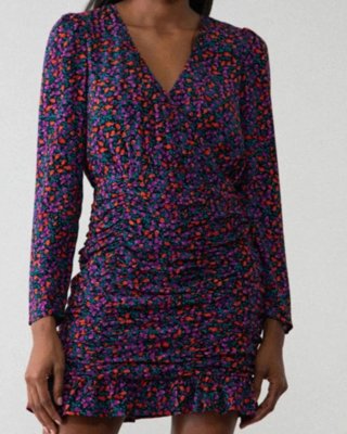 Vestido estampado floral manga larga, sin estrenar