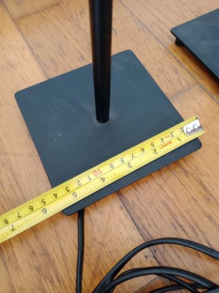 2x Pie de Lámpara Mesa Metal Negro