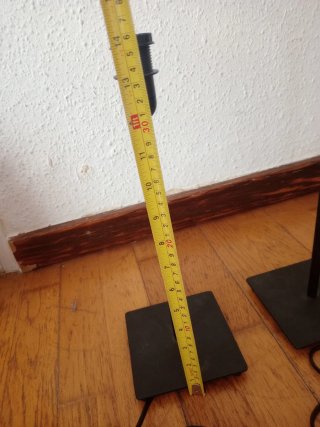 2x Pie de Lámpara Mesa Metal Negro